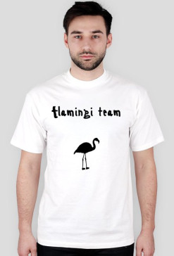 Flamingi team męska koszulka