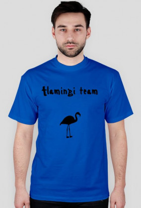 Flamingi team męska koszulka