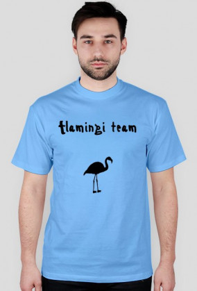Flamingi team męska koszulka
