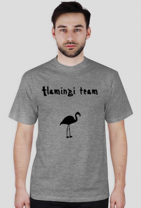 Flamingi team męska koszulka
