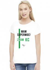 Mam supermoc! KC - T-shirt damski biały - LexRex
