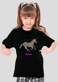 Flawless kolor - koszulka dziewczęca czarna