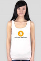 Koszulka damska bez rękawów - In Crypto We Trust! Bitcoin