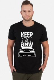 M3 E46 - Keep Calm and Love BMW (koszulka męska) jasna grafika
