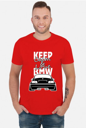 M3 E46 - Keep Calm and Love BMW (koszulka męska) jasna grafika