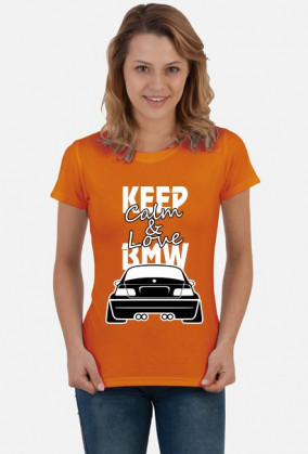 M3 E46 - Keep Calm and Love BMW (bluzka damska) jasna grafika