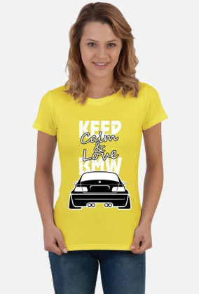 M3 E46 - Keep Calm and Love BMW (bluzka damska) jasna grafika