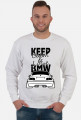 M3 E46 - Keep Calm and Love BMW (bluza męska klasyczna) ciemna grafika