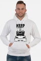 M3 E46 - Keep Calm and Love BMW (bluza męska kapturowa) ciemna grafika