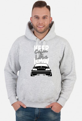 M3 E46 - Keep Calm and Love BMW (bluza męska kapturowa) jasna grafika
