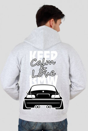 M3 E46 - Keep Calm and Love BMW (bluza męska rozpinana kapturowa) jasna grafika