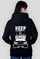 M3 E46 - Keep Calm and Love BMW (bluza damska rozpinana kapturowa) jasna grafika