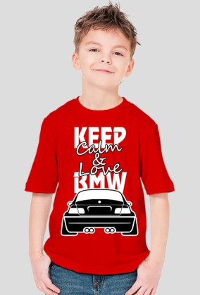 M3 E46 - Keep Calm and Love BMW (koszulka chłopięca) jasna grafika