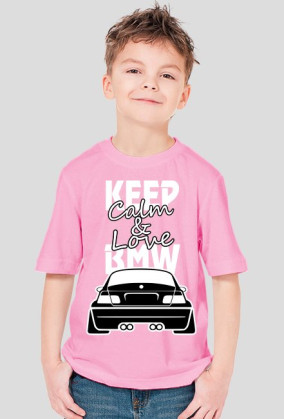 M3 E46 - Keep Calm and Love BMW (koszulka chłopięca) jasna grafika