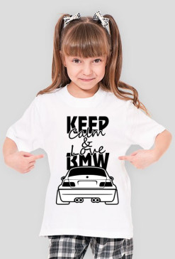 M3 E46 - Keep Calm and Love BMW (koszulka dziewczęca) ciemna grafika