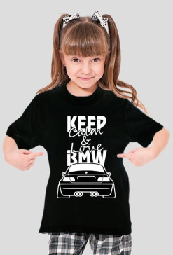 M3 E46 - Keep Calm and Love BMW (koszulka dziewczęca) jasna grafika