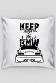 M3 E46 - Keep Calm and Love BMW (poszewka) ciemna grafika