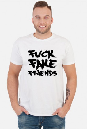 FFF - Fuck Fake Friends (koszulka męska) ciemna grafika