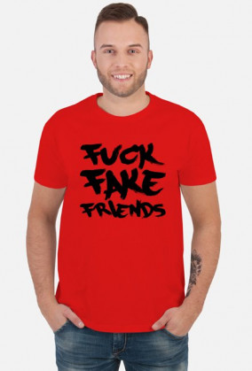 FFF - Fuck Fake Friends (koszulka męska) ciemna grafika