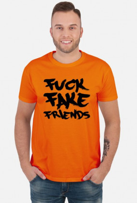 FFF - Fuck Fake Friends (koszulka męska) ciemna grafika