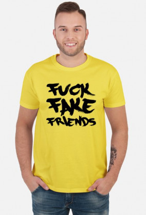 FFF - Fuck Fake Friends (koszulka męska) ciemna grafika