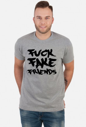 FFF - Fuck Fake Friends (koszulka męska) ciemna grafika