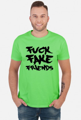 FFF - Fuck Fake Friends (koszulka męska) ciemna grafika