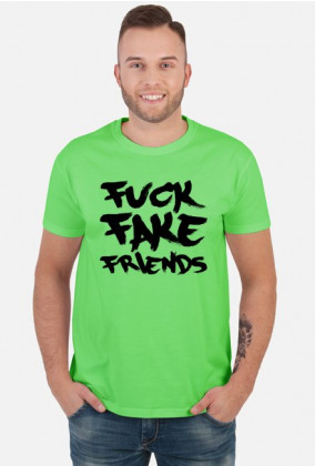 FFF - Fuck Fake Friends (koszulka męska) ciemna grafika