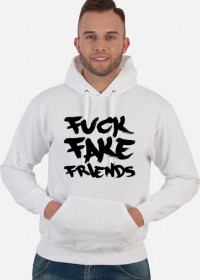 FFF - Fuck Fake Friends (bluza męska kapturowa) ciemna grafika