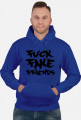 FFF - Fuck Fake Friends (bluza męska kapturowa) ciemna grafika