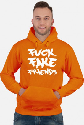 FFF - Fuck Fake Friends (bluza męska kapturowa) jasna grafika