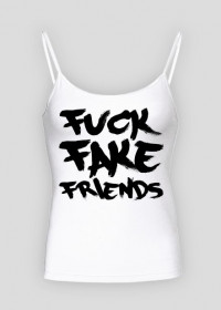 FFF - Fuck Fake Friends (bluzka cienkie ramiączka) ciemna grafika