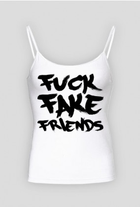 FFF - Fuck Fake Friends (bluzka cienkie ramiączka) ciemna grafika