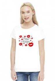 Free Kisses (bluzka damska) ciemna grafika