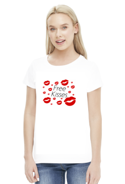 Free Kisses (bluzka damska) ciemna grafika