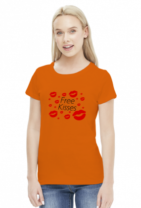 Free Kisses (bluzka damska) ciemna grafika