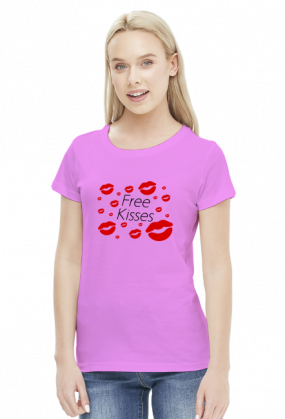 Free Kisses (bluzka damska) ciemna grafika