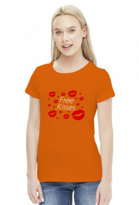 Free Kisses (bluzka damska) jasna grafika