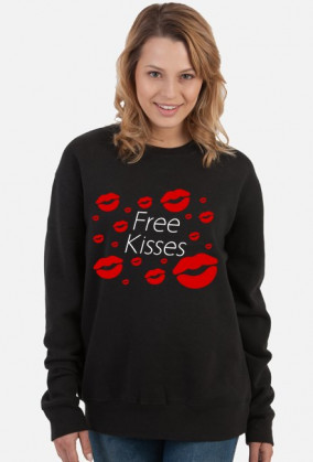 Free Kisses (bluza damska klasyczna) jasna grafika