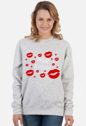 Free Kisses (bluza damska klasyczna) jasna grafika