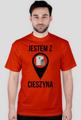 JESTEM Z CIESZYNA / czarny napis /