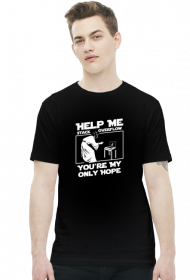 Koszulka męska prezent dla informatyka programisty na mikołajki pod choinkę, na urodziny  - Help me stack overflow