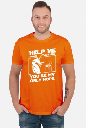Koszulka męska prezent dla informatyka programisty na mikołajki pod choinkę, na urodziny  - Help me stack overflow