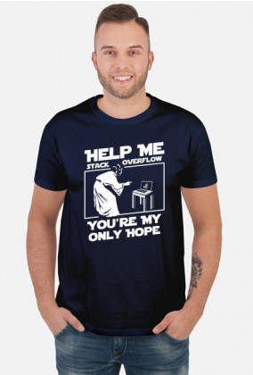 Koszulka męska prezent dla informatyka programisty na mikołajki pod choinkę, na urodziny  - Help me stack overflow