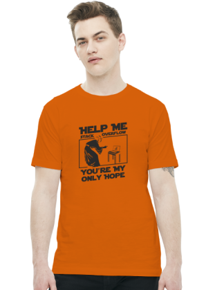 Koszulka męska dla fana star wars dobra na prezent dla informatyka programisty na mikołajki pod choinkę, na urodziny  - Help me stack overflow