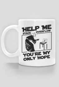 Kubek, praktyczny i śmieszny prezent dla informatyka programisty - Help me stack overflow
