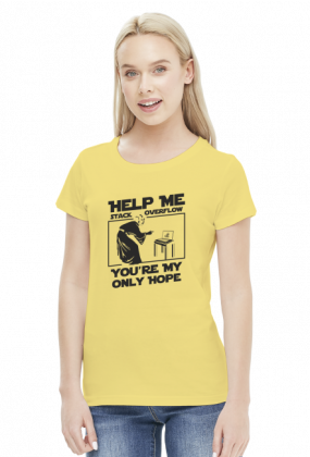 Koszulka damska dla fanki Star Wars idealna na prezent dla informatyka programisty na mikołajki pod choinkę, na urodziny  - Help me stack overflow