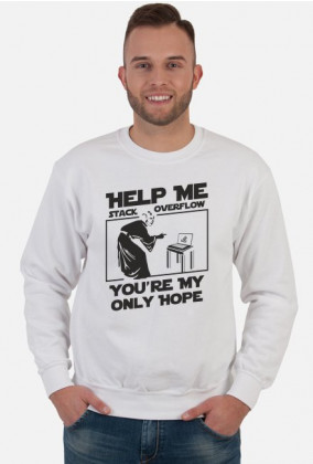 Bluza męska prezent dla informatyka programisty na mikołajki pod choinkę, na urodziny  - Help me stack overflow