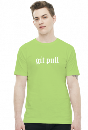 Koszulka męska prezent dla informatyka programisty na mikołajki pod choinkę, na urodziny  - Git Pull