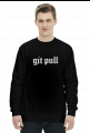 Bluza męska bez kaptura prezent dla informatyka programisty na mikołajki pod choinkę, na urodziny  - Git Pull / GitHub